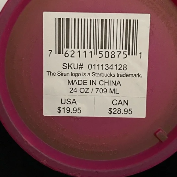 STARBUCKS Studded Rainbow Watermelon 24oz Venti cup. - Picture 3 of 3